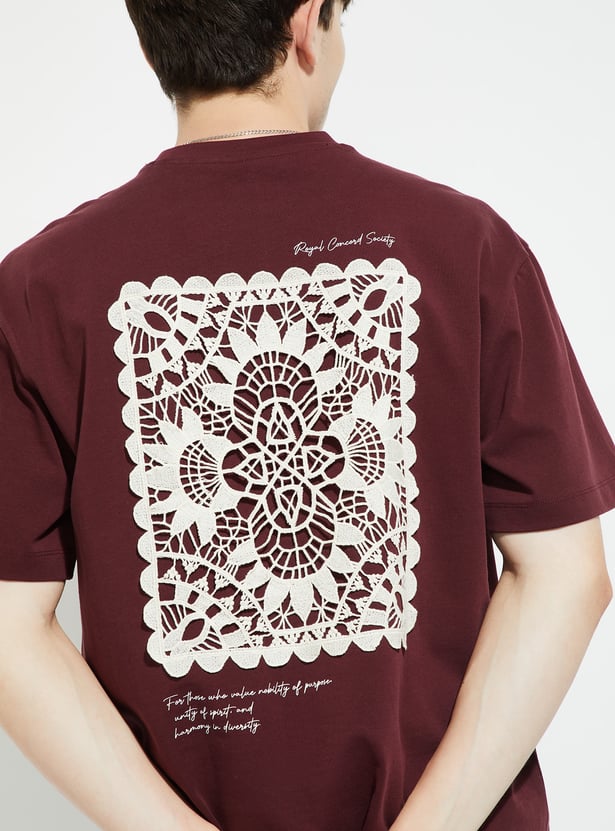 URB_N Men Applique Oversized T-shirt