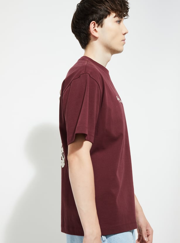 URB_N Men Applique Oversized T-shirt