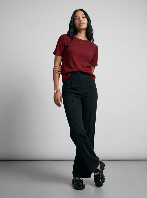 Women Textured T-shirt