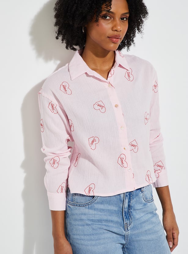 URB_N Women Embroidered Shirt