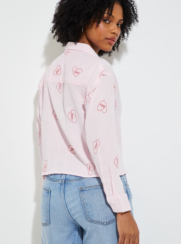 URB_N Women Embroidered Shirt