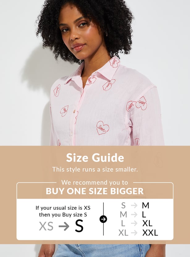 URB_N Women Embroidered Shirt