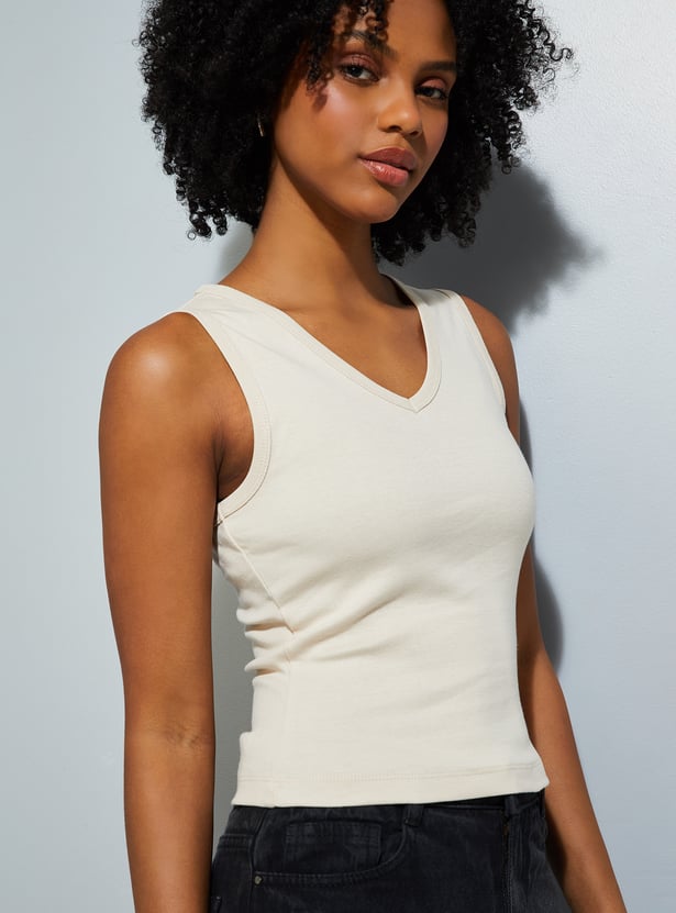 URB_N Women Ribbed Sleeveless Top