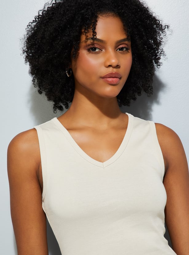 URB_N Women Ribbed Sleeveless Top