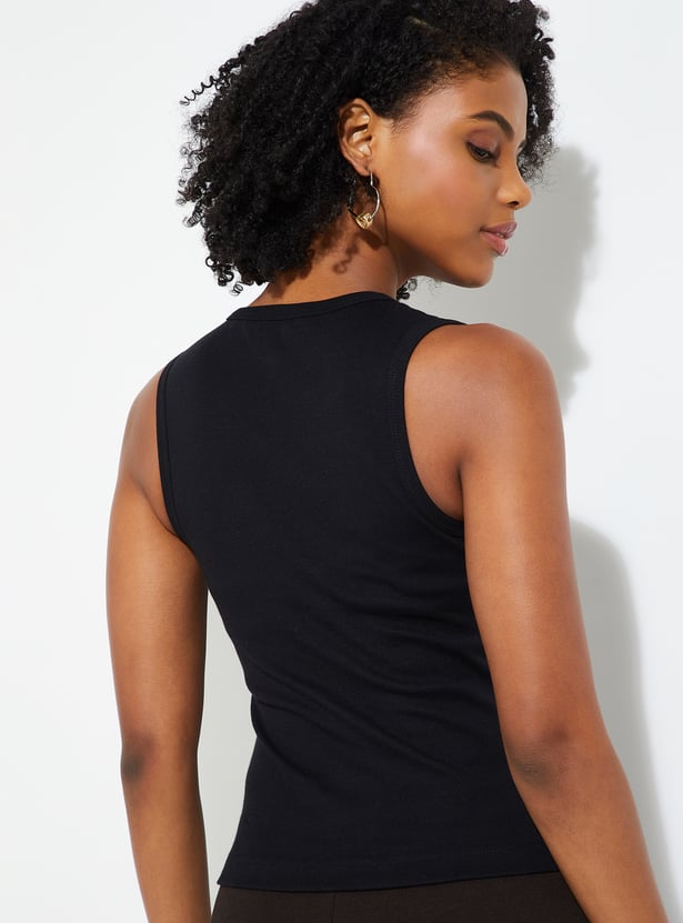 URB_N Women Ribbed Sleeveless Top