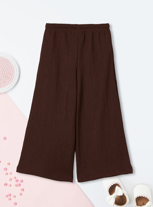 Girls Textured Trousers