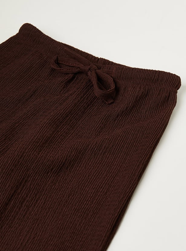 Girls Textured Trousers