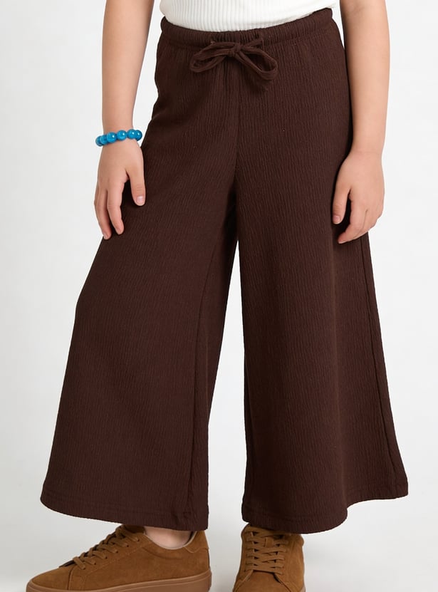 Girls Textured Trousers