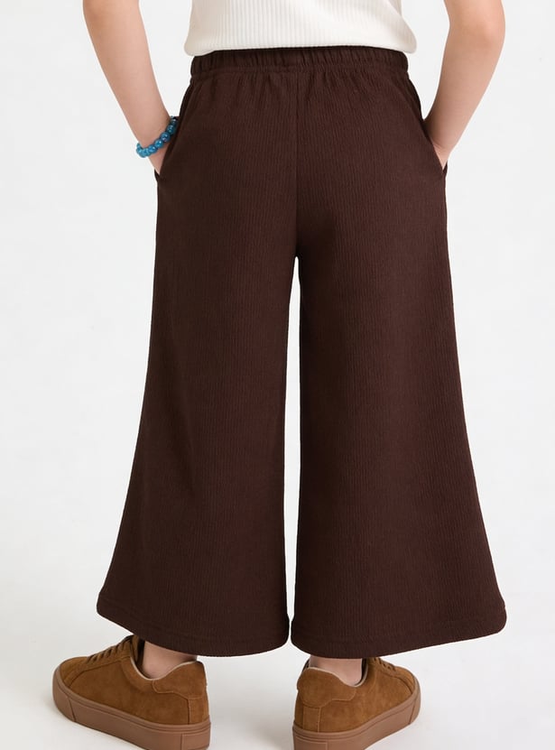Girls Textured Trousers