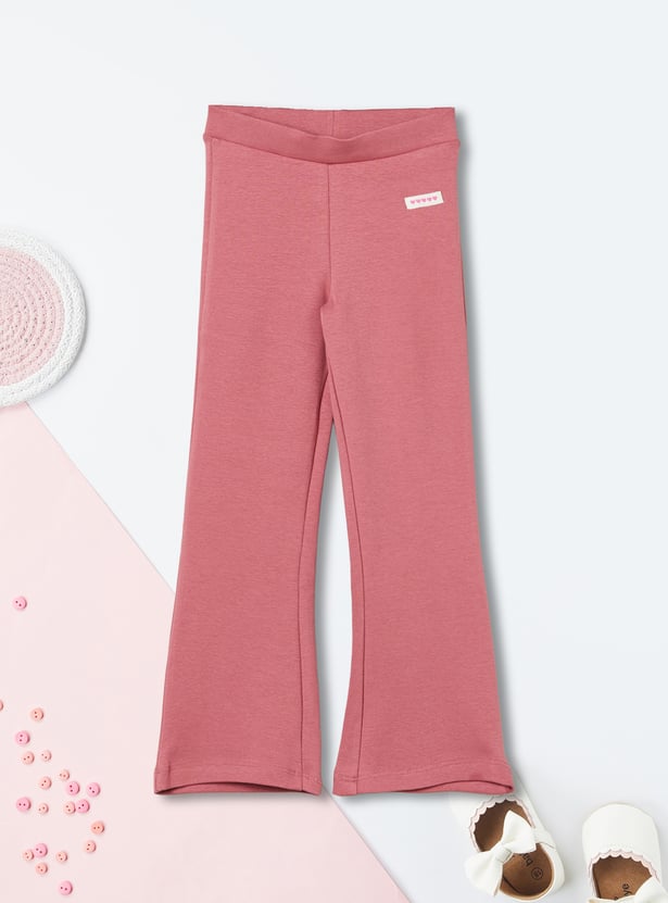 Girls Knit Flared Track Pants