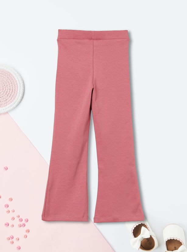 Girls Knit Flared Track Pants