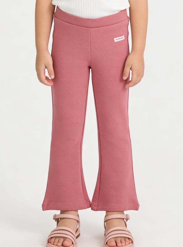 Girls Knit Flared Track Pants