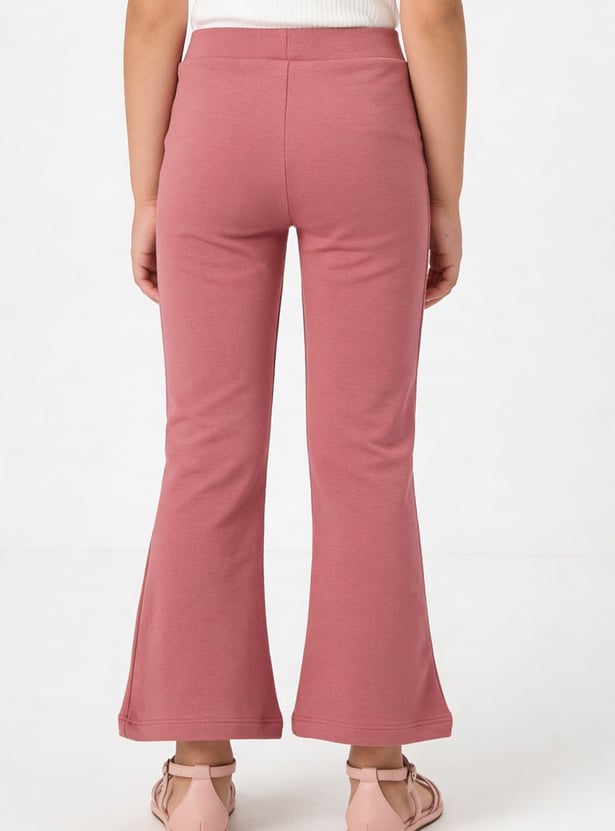 Girls Knit Flared Track Pants
