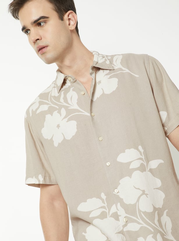 Men Floral Print Regular Fit Shirt