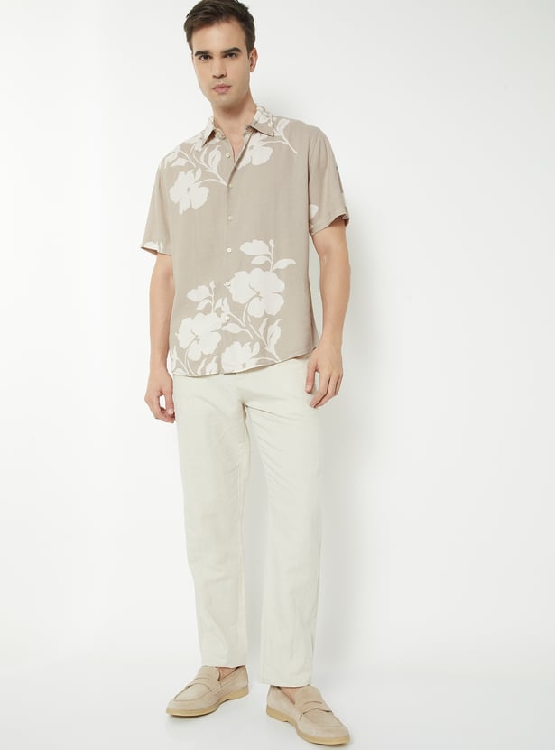 Men Floral Print Regular Fit Shirt