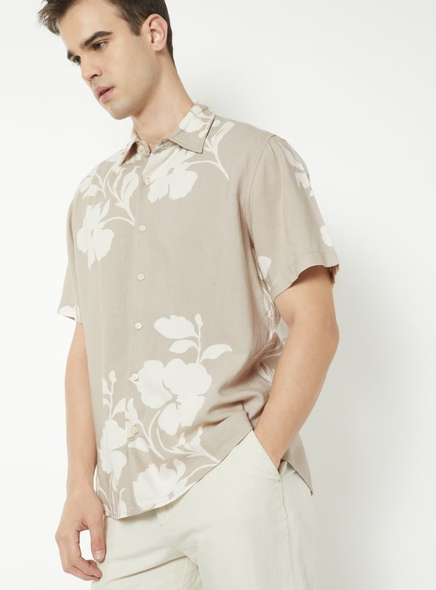 Men Floral Print Regular Fit Shirt