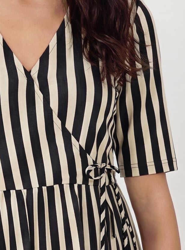 Women Wrap Midi Dress