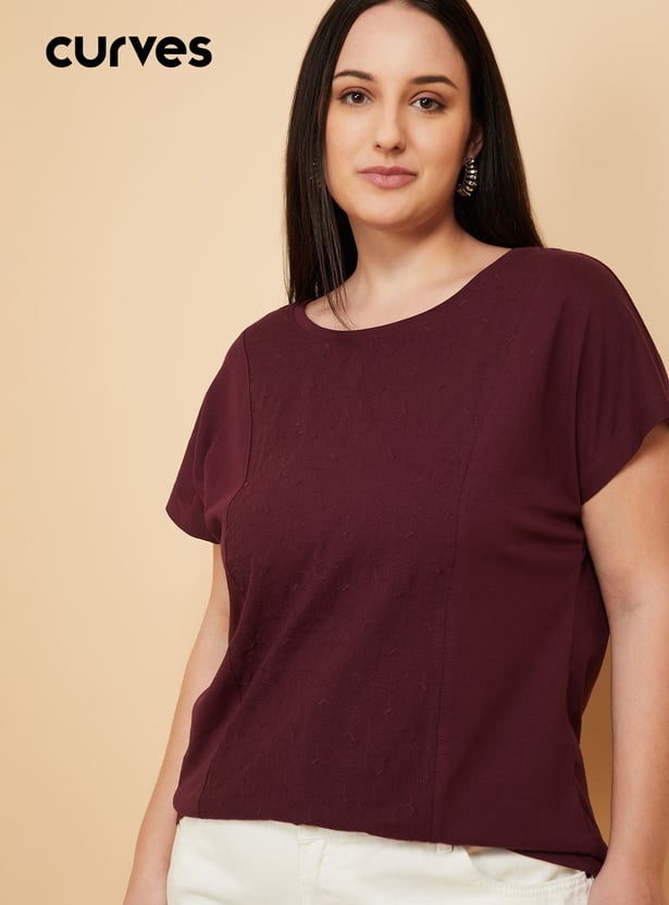 Women Embroidered Panel T-shirt