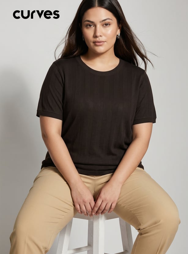 Women Striped Knit Top