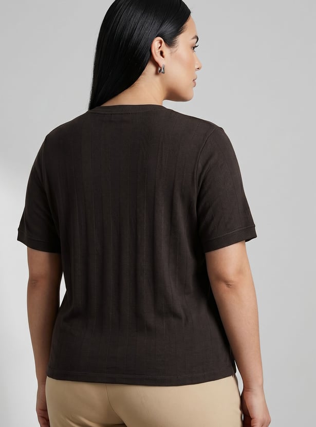 Women Striped Knit Top