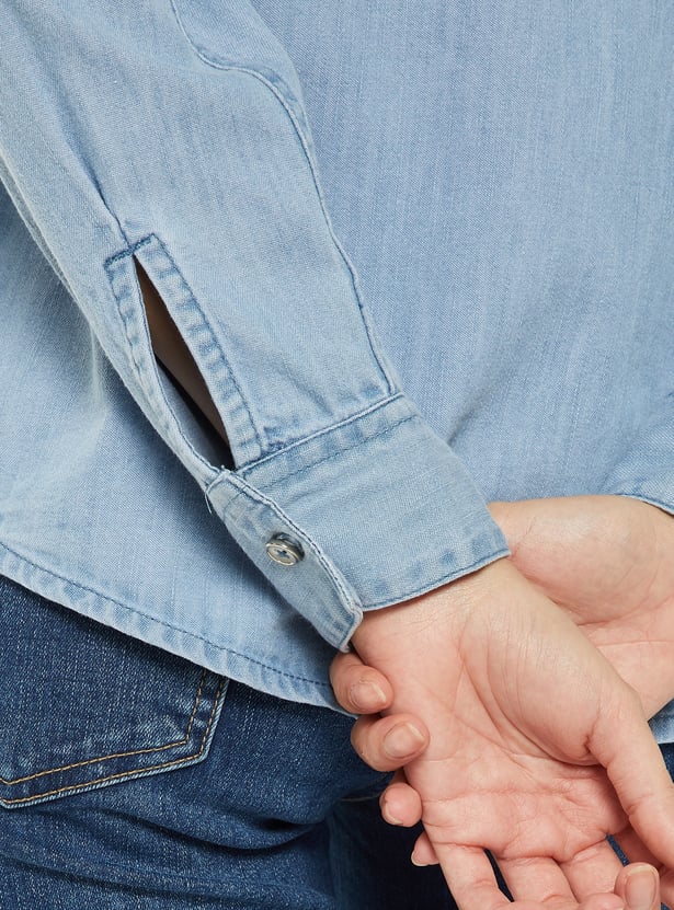 Women Regular Fit Denim Shirt