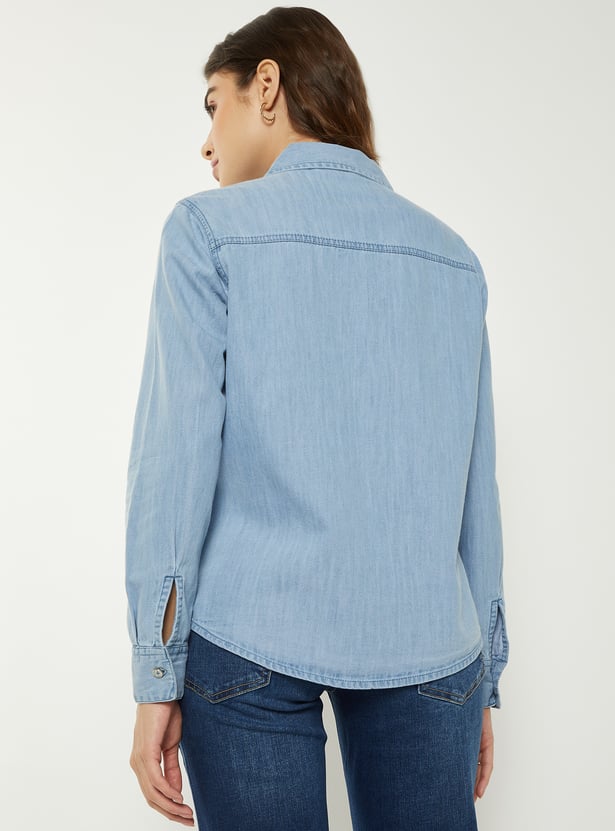 Women Regular Fit Denim Shirt