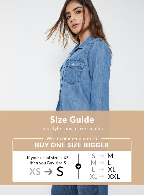 Women Regular Fit Denim Shirt