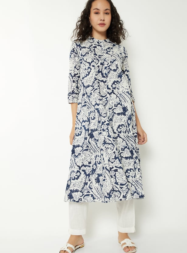 Women Printed A-Line Kurta Set