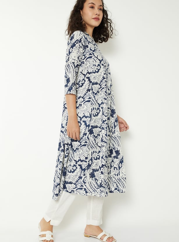 Women Printed A-Line Kurta Set