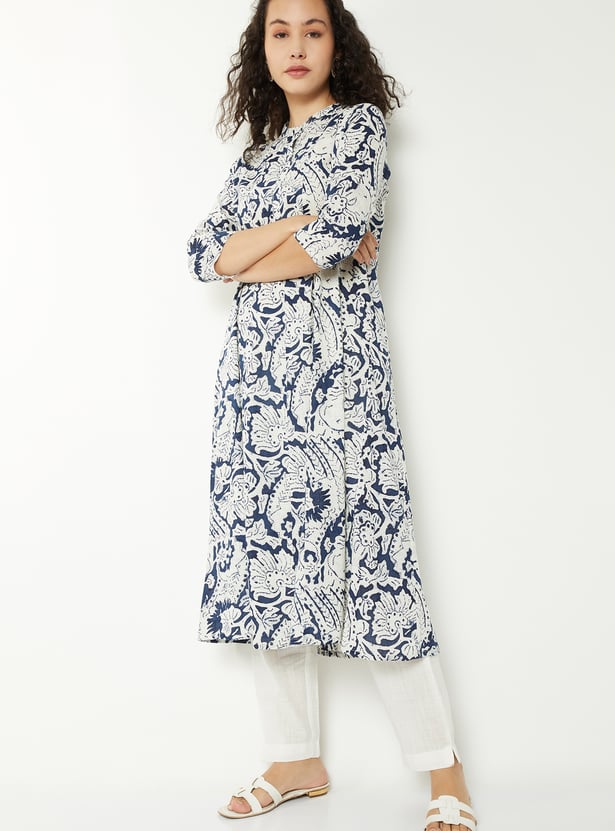 Women Printed A-Line Kurta Set