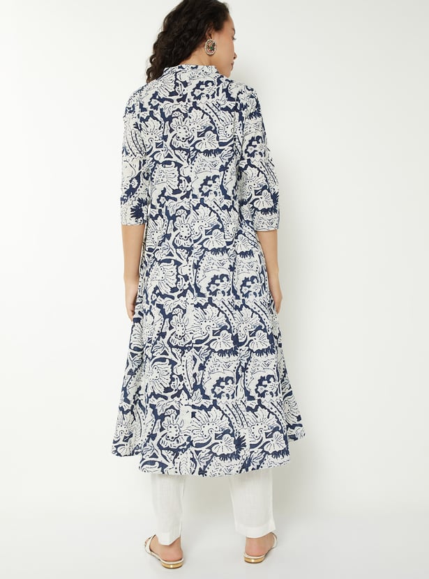 Women Printed A-Line Kurta Set
