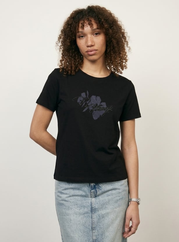 Women Embellished T-shirt
