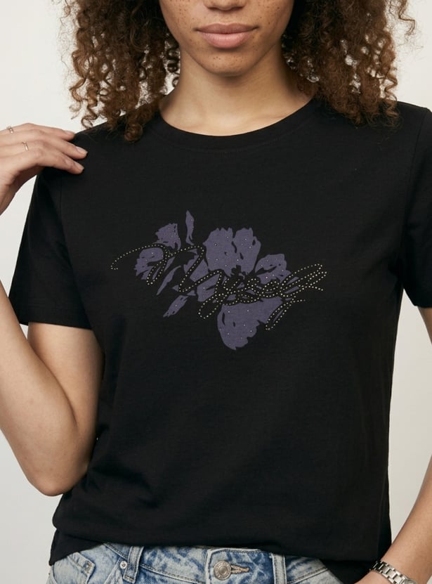 Women Embellished T-shirt