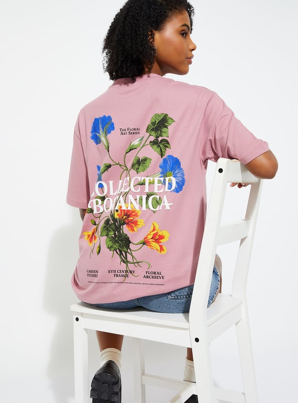 URB_N Women Oversized Back Printed T-shirt