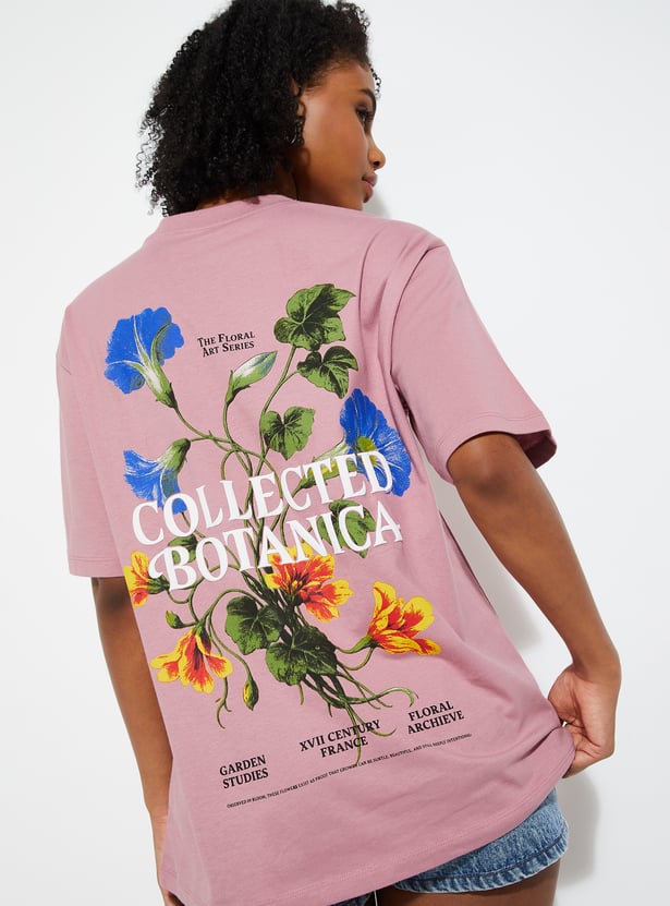URB_N Women Oversized Back Printed T-shirt
