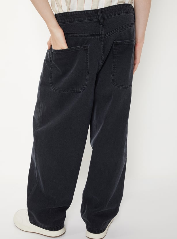 Men Washed Skater Fit Jeans