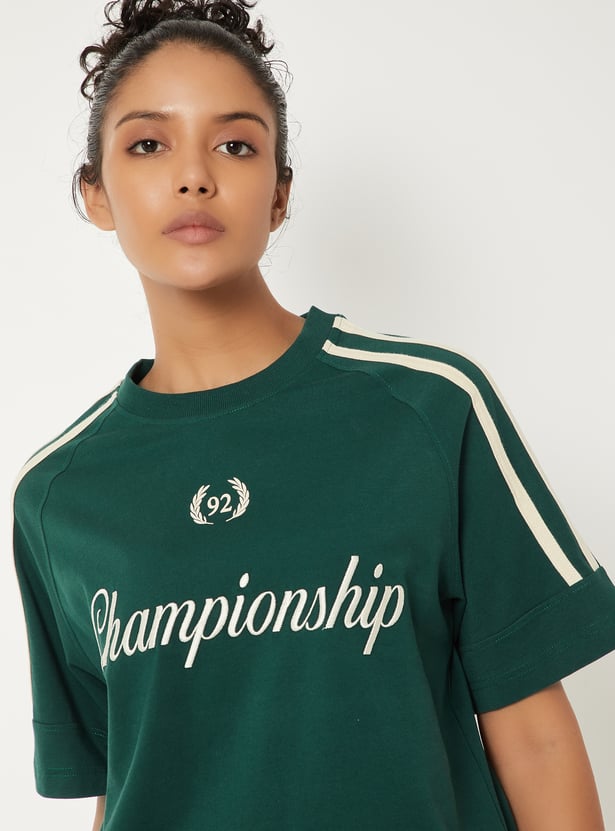 Women Embroidered Boxy T-shirt