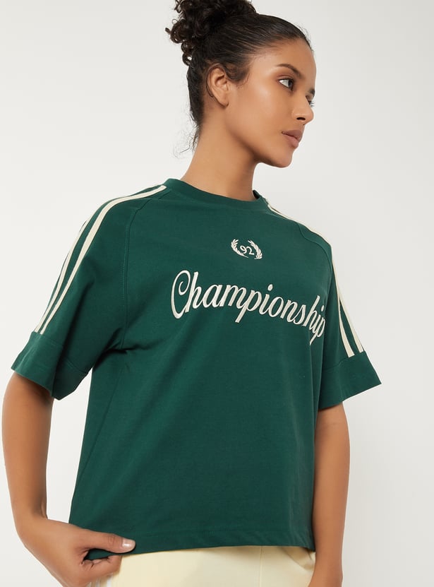 Women Embroidered Boxy T-shirt