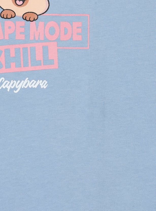 Girls Capybara Printed T-shirt