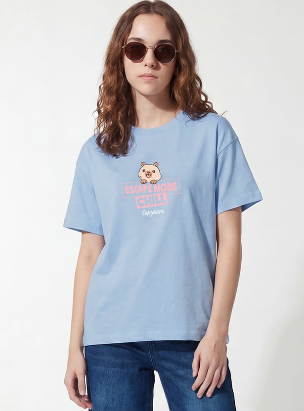Girls Capybara Printed T-shirt
