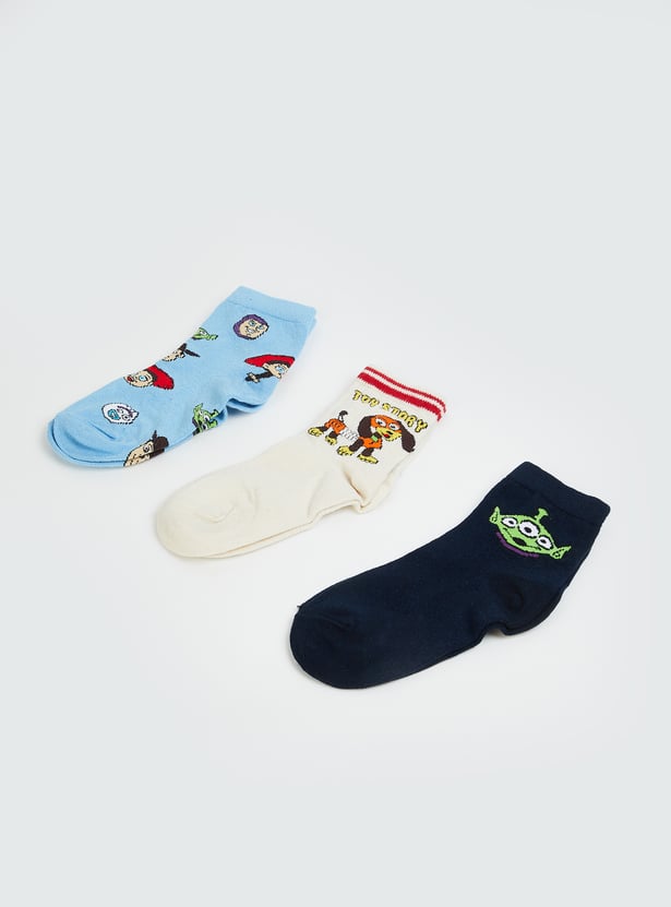 Boys Toy Story Ankle Length Socks - Pack of 3