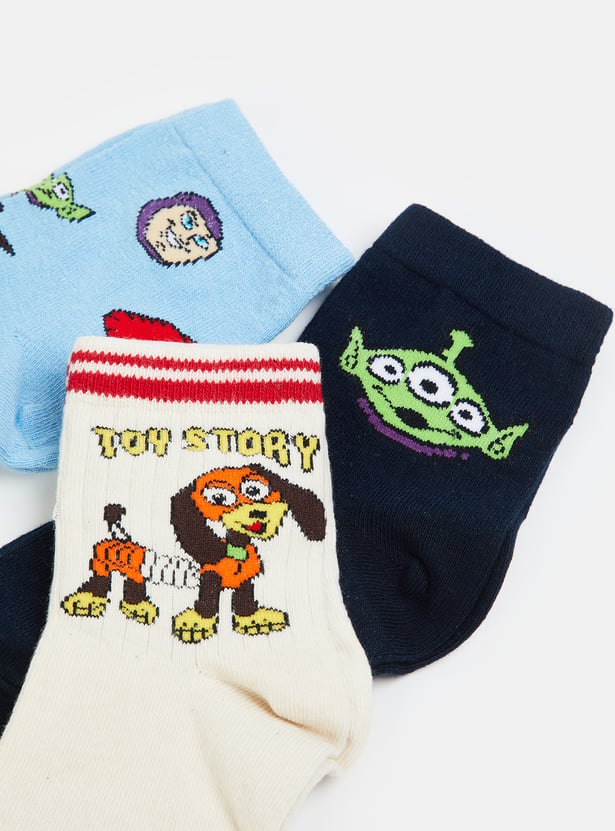 Boys Toy Story Ankle Length Socks - Pack of 3