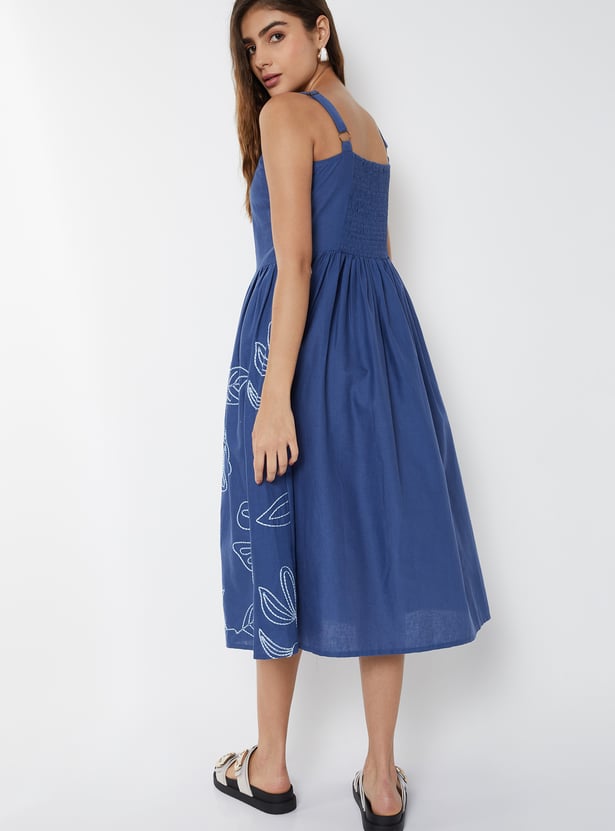 Women Embroidered Midi Dress