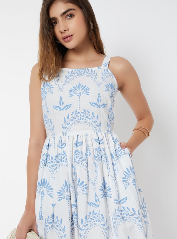 Women Floral Print A-line Dress