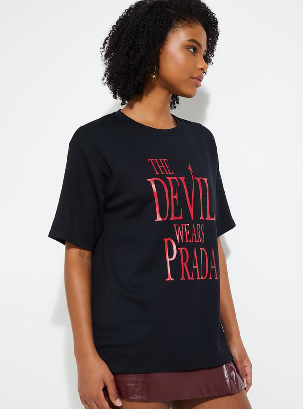 URB_N Women Oversized The Devil Wears Prada T-shirt