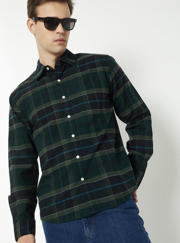 Men Checked Regular Fit Shirt