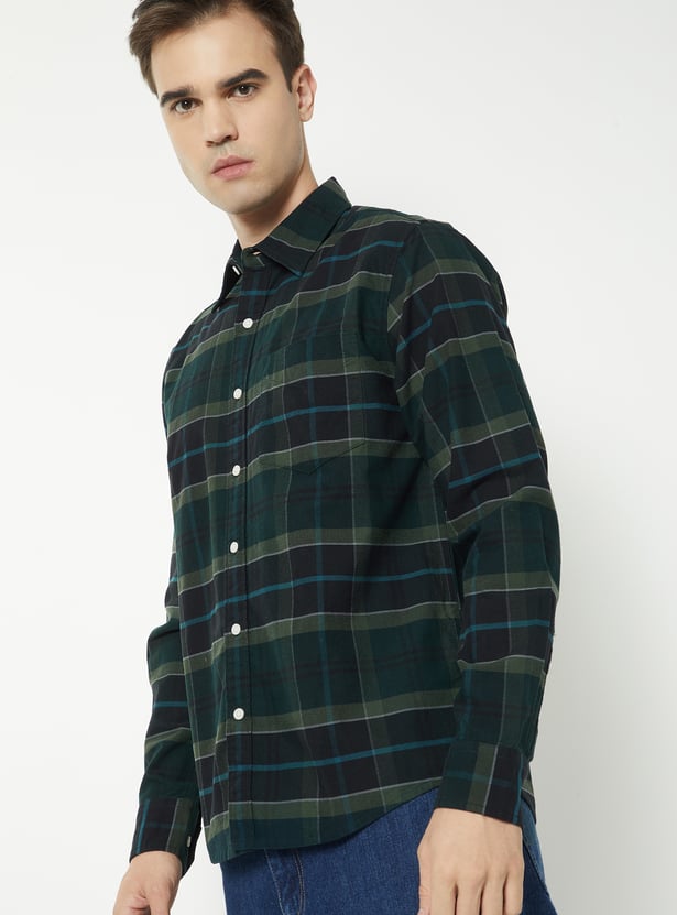 Men Checked Regular Fit Shirt