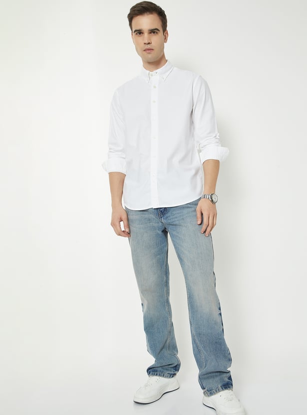 Men Solid Regular Fit Shirt