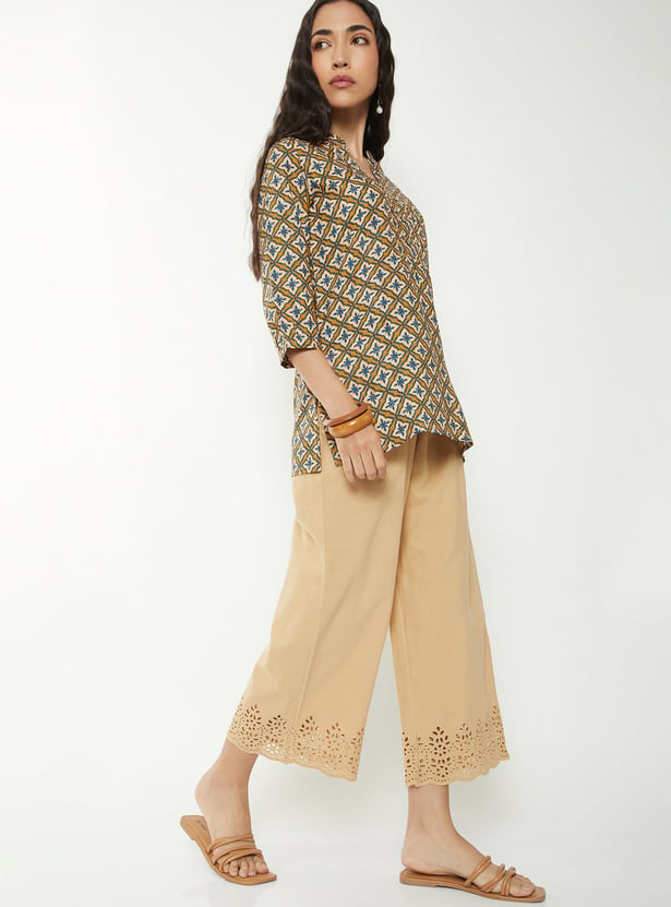 Women Schiffli Hem Palazzo