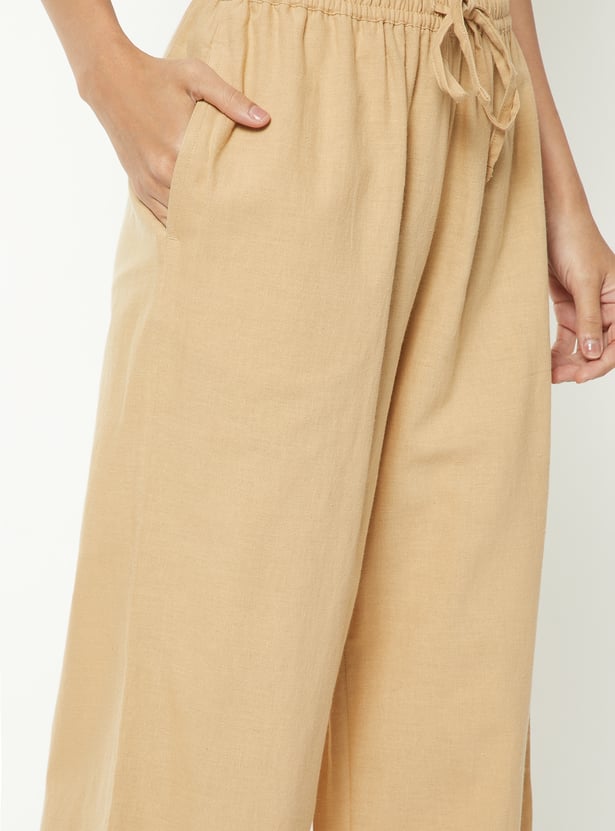 Women Schiffli Hem Palazzo
